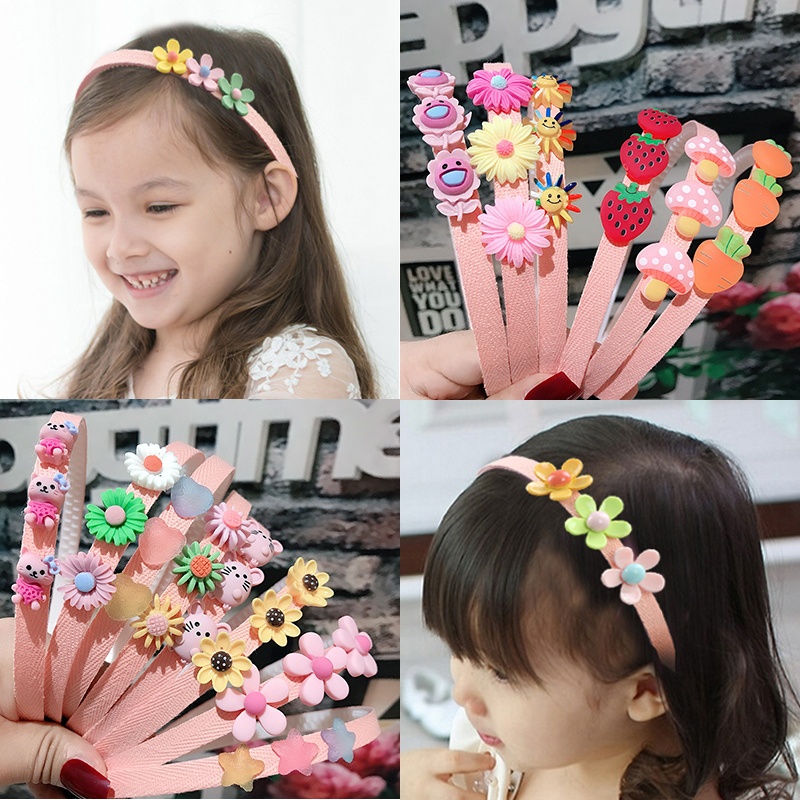 Băng Đô Cài Tóc Chống Trượt Có Răng Dễ Thương Cho Bé Gái