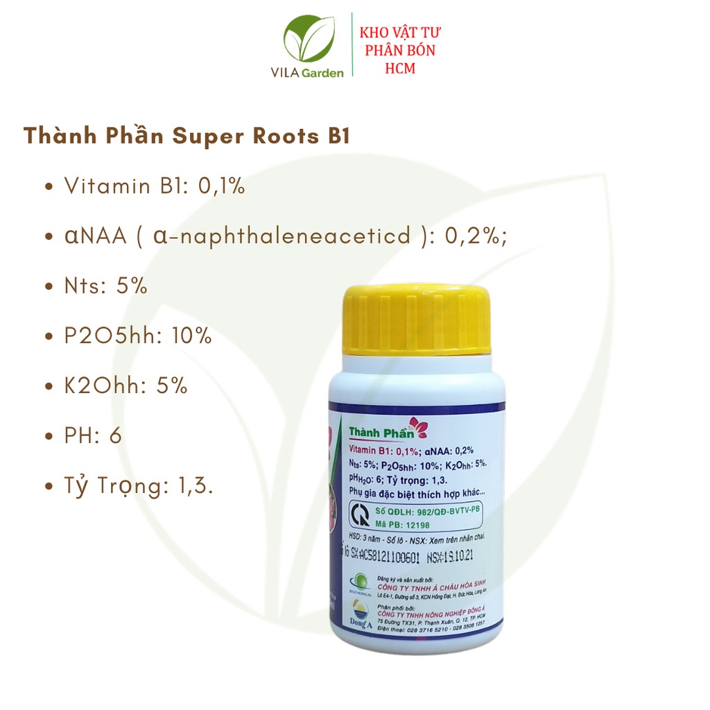 Phân Bón Lá Vitamin B1 NPK Super Roots (100ml)