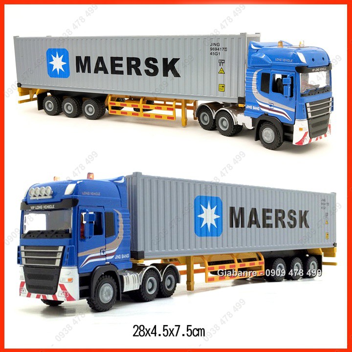 Mô Hình Xe Tải Container Tỉ Lệ 1:50 - Jingbang - Maersk - Evergreen - K Line - 9976.3