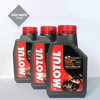 Nhớt MOTUL H-Tech 100 4T 10W40 (100% Tổng Hợp - Mô Tô PKL)