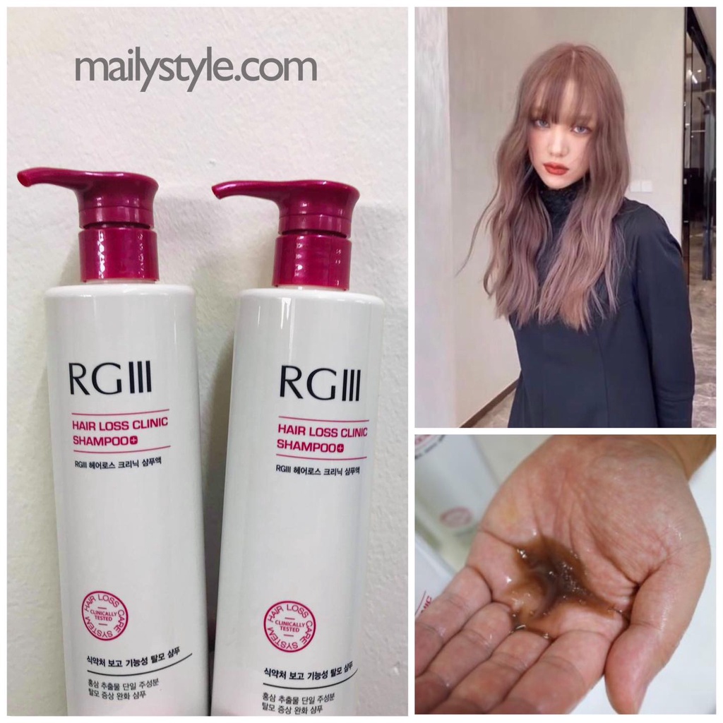 E68_Dầu Gội Chống Rụng Tóc Tinh Chất Hồng Sâm RGIII Hair Loss Clinic Shampoo 520ml