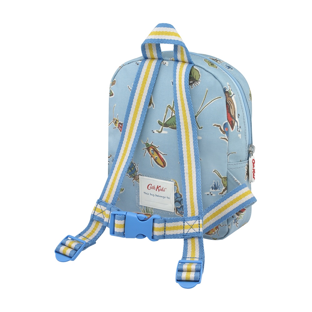 Cath Kidston - Balo cho bé Kids Mini Rucksack with Chest Strap - Bugs - Sea Blue - 930796