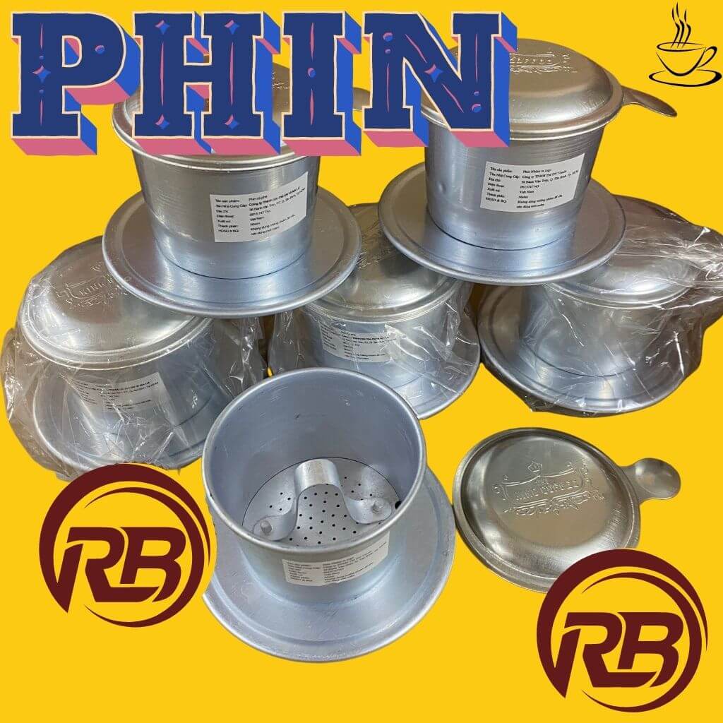 Phin nhôm pha cà phê 25g, phin pha cà phê giữ nhiệt tốt bền đẹp dễ sử dụng-logo king coffee