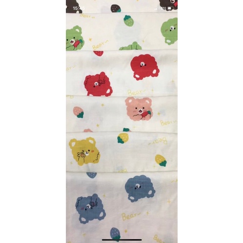 Vải đũi lạnh gấu bear mềm mát