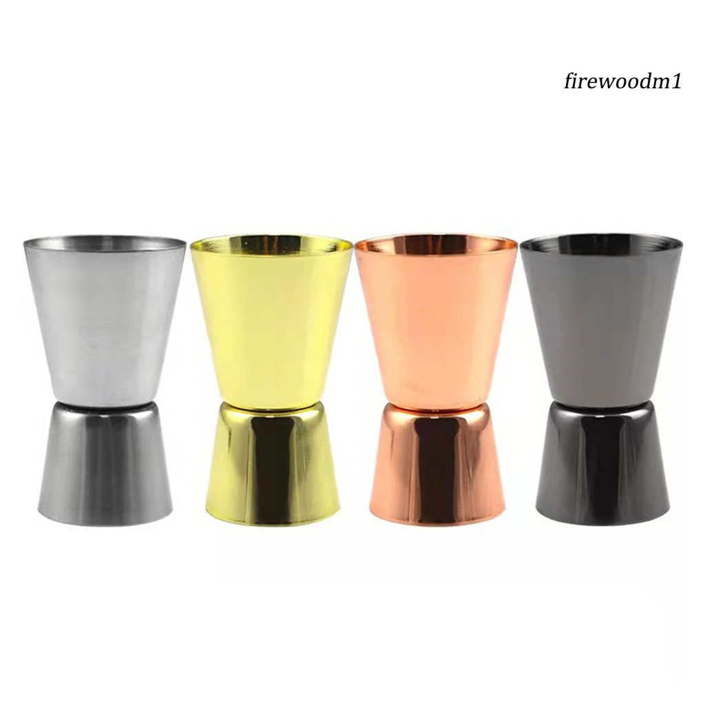 [FW]30ml Cocktail Shaker Eco-Friendly No Residual Taste Stainless Steel Dual Shot Drink Spirit Measure Cup for Kitchen