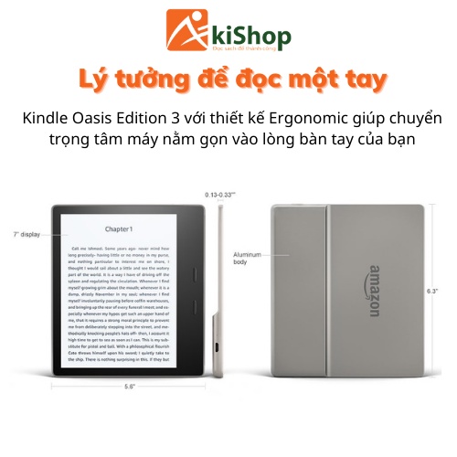 Máy đọc sách Kindle Oasis 3 chính hãng cao cấp Akishop