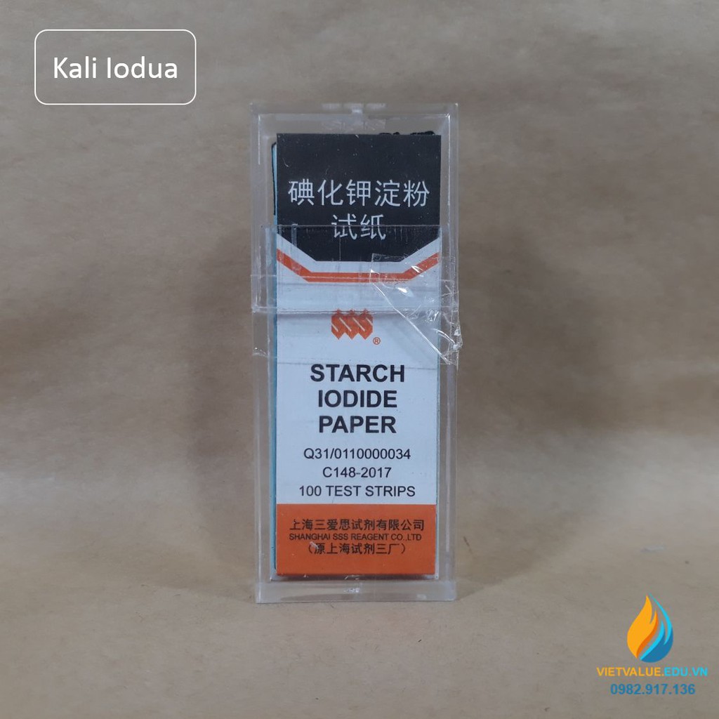 Giấy thử nghiệm tinh bột kali iodua nhận biết các chất oxi hóa của dung dịch