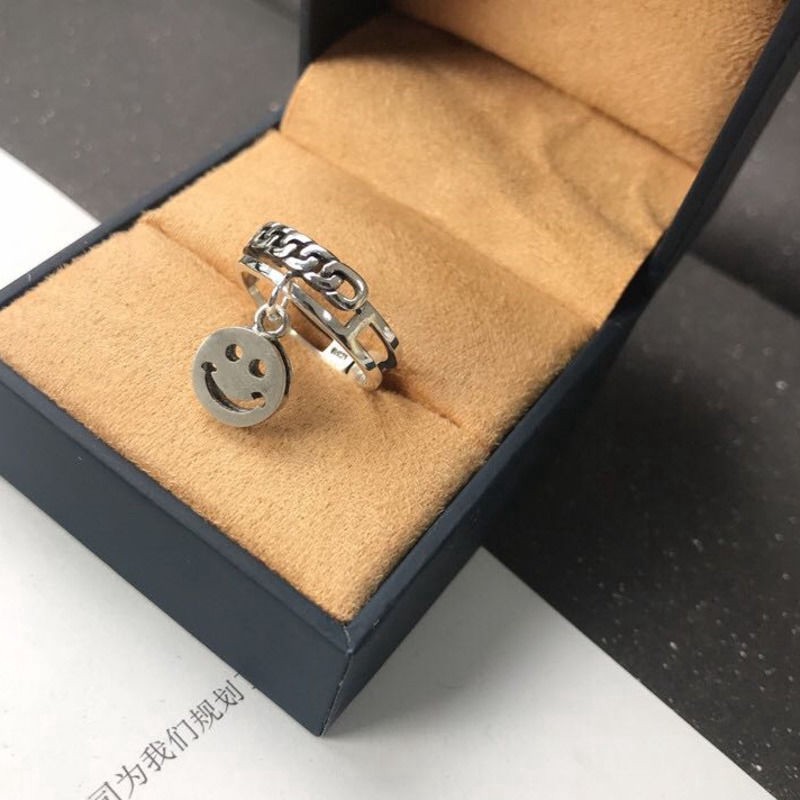 Nhẫn Hở Điều Chỉnh Được Họa Tiết Mặt Cười Thời Trang 23289