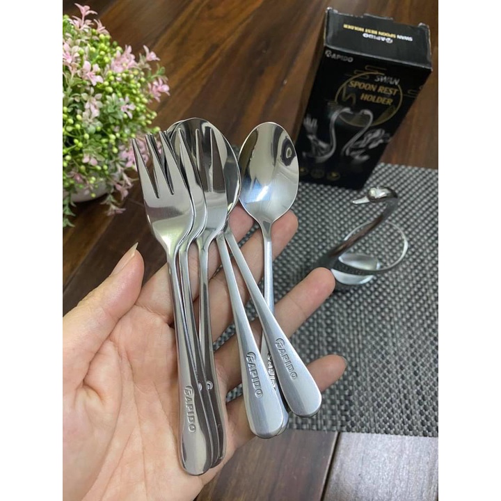 Bộ 6 thìa + 6 dĩa inox RAPIDO