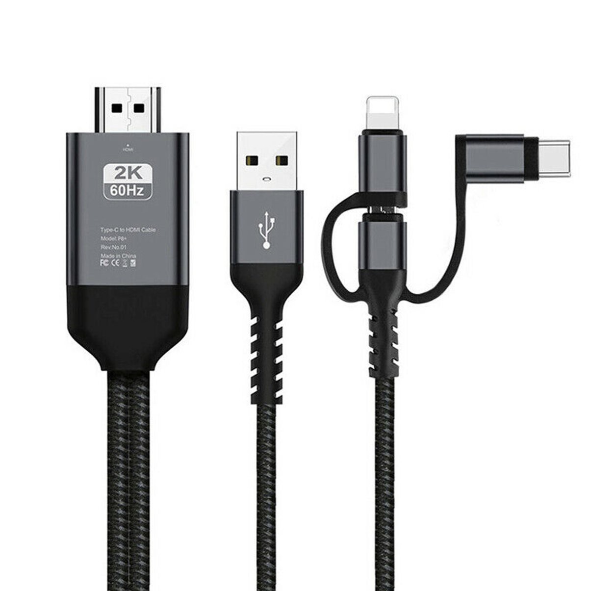 Cáp Chuyển Đổi 2m Điện Thoại Sang Hdmi-Compatible Tv Av 1080p Cho Iphone Ipad | BigBuy360 - bigbuy360.vn