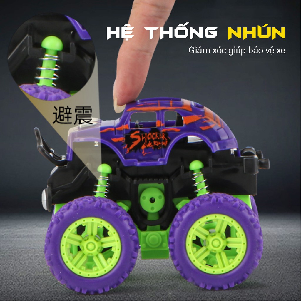 Đồ Chơi Xe Ô Tô Địa Hình Chạy Quán Tình Xoay 360 Độ Kiểu Dáng Cực Ngầu Nhựa Cao Cấp Dành Cho Bé