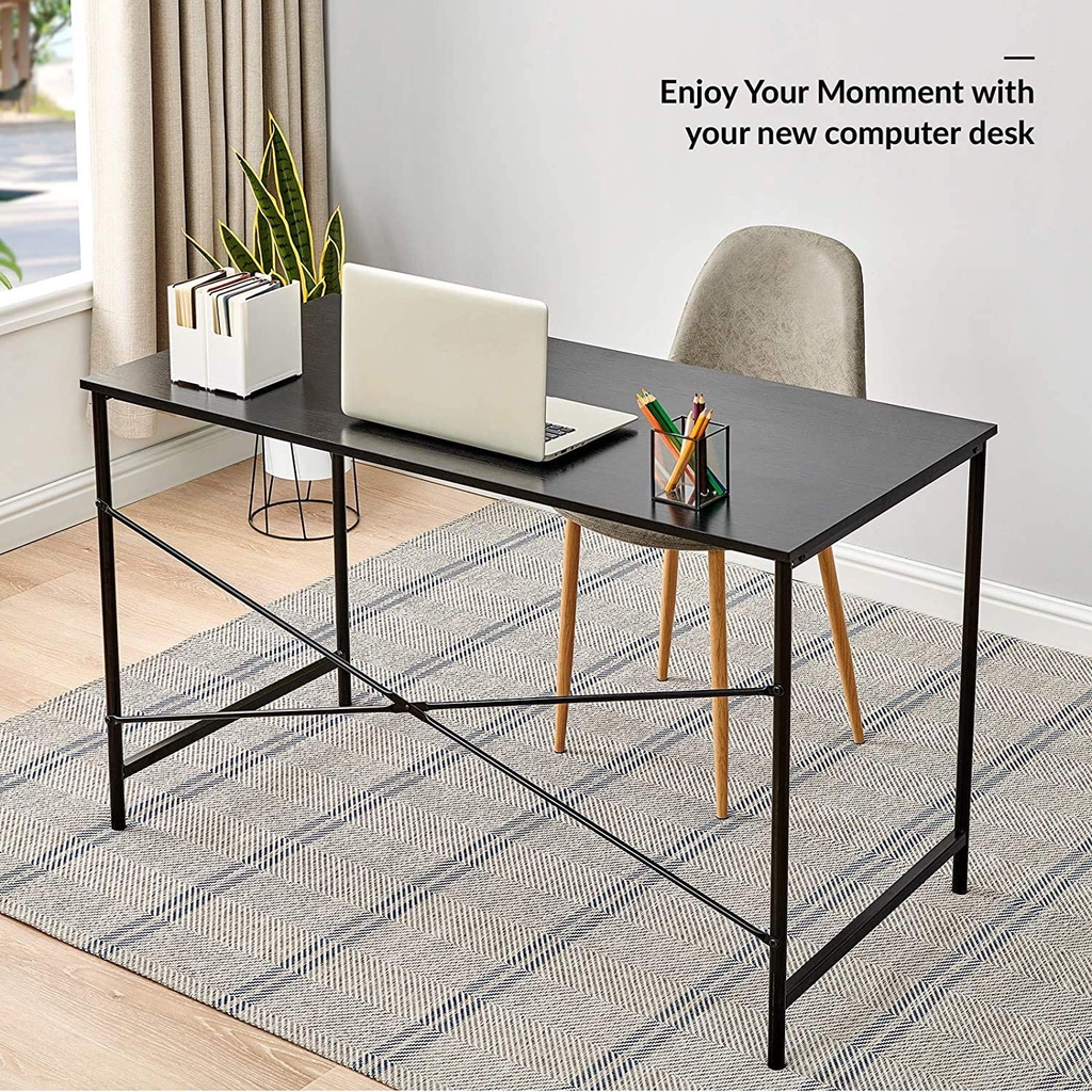 Bàn làm việc 50x100x75cm full đen kiểu UNISEX KIỂU MỸ THO, MẶT MDF ĐEN CAO CẤP, SƠN TĨNH ĐIỆN HIỆN ĐẠI.