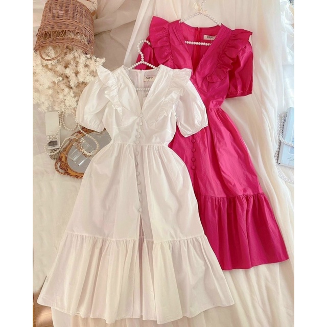 (SHOP BIGSIZE nữ 50kg đến 90kg ) Đầm babydoll xẻ tà trước, đầm bigsize nữ đi biển