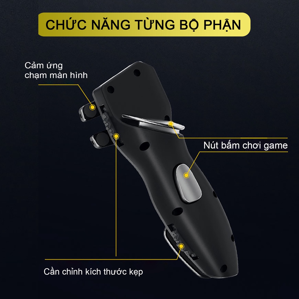 Tay cầm chơi game cho iPad máy tính bảng SIDOTECH AKPAD-8K hỗ trợ auto tap thao tác 6 ngón chơi game PUBG FreeFire FPS