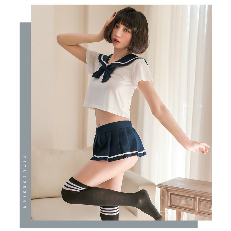 [Che tên] Full bộ cosplay học sinh sexy đính nơ ngây thơ gợi cảm CP013