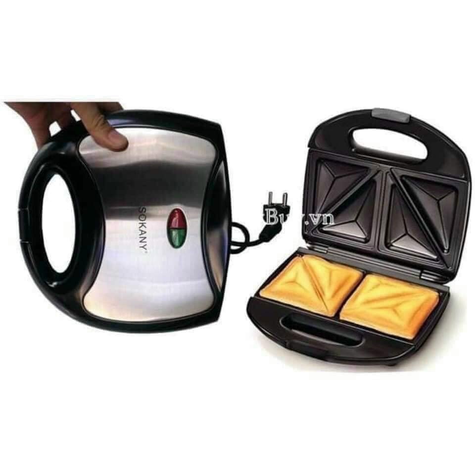Máy nướng bánh mì sandwich SOKANY KJ-102 cho bữa sáng nhanh và tiện lợi hơn
