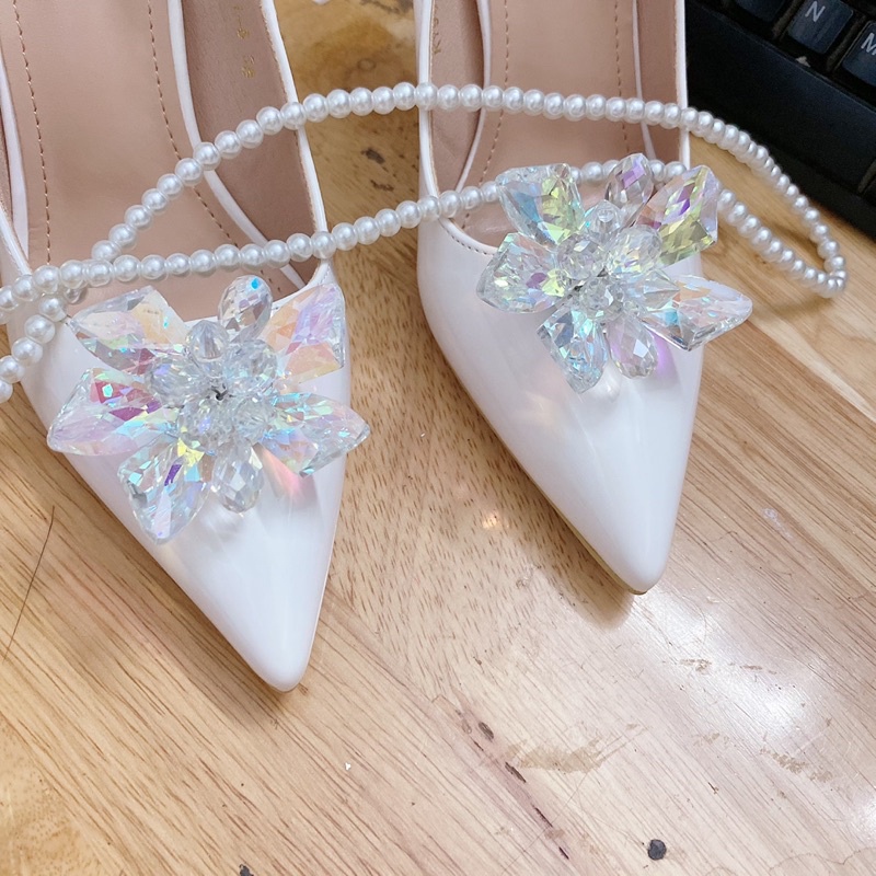 TK9511-6 GIÀY CƯỚI BIGTREE ĐÍNH HOA ĐÁ CAO CẤP