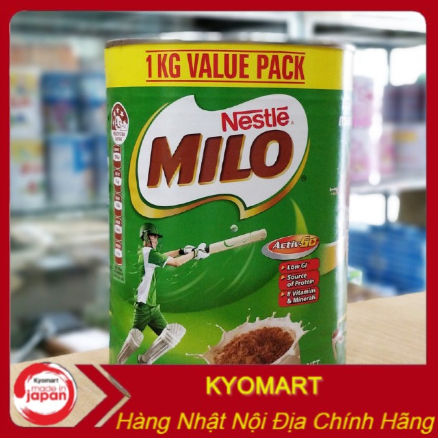 Sữa Nestle Milo Úc 1kg (Hộp thiếc) date mới 2021