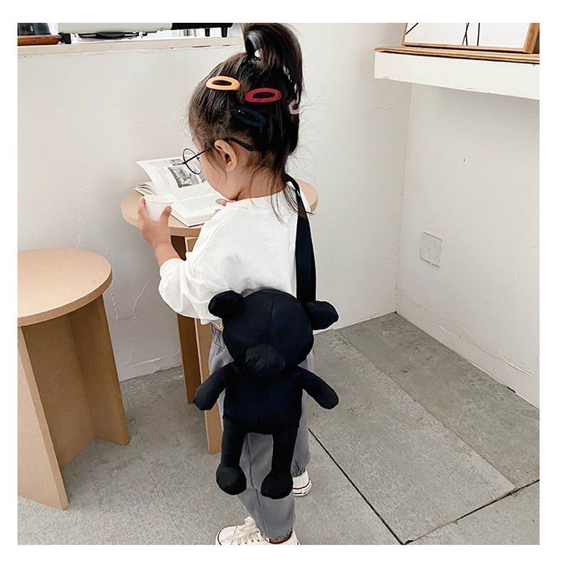 Túi Đeo Chéo Hình Gấu Nhồi Bông Dễ Thương Phong Cách Hàn Quốc Cho Nữ GYLXB070