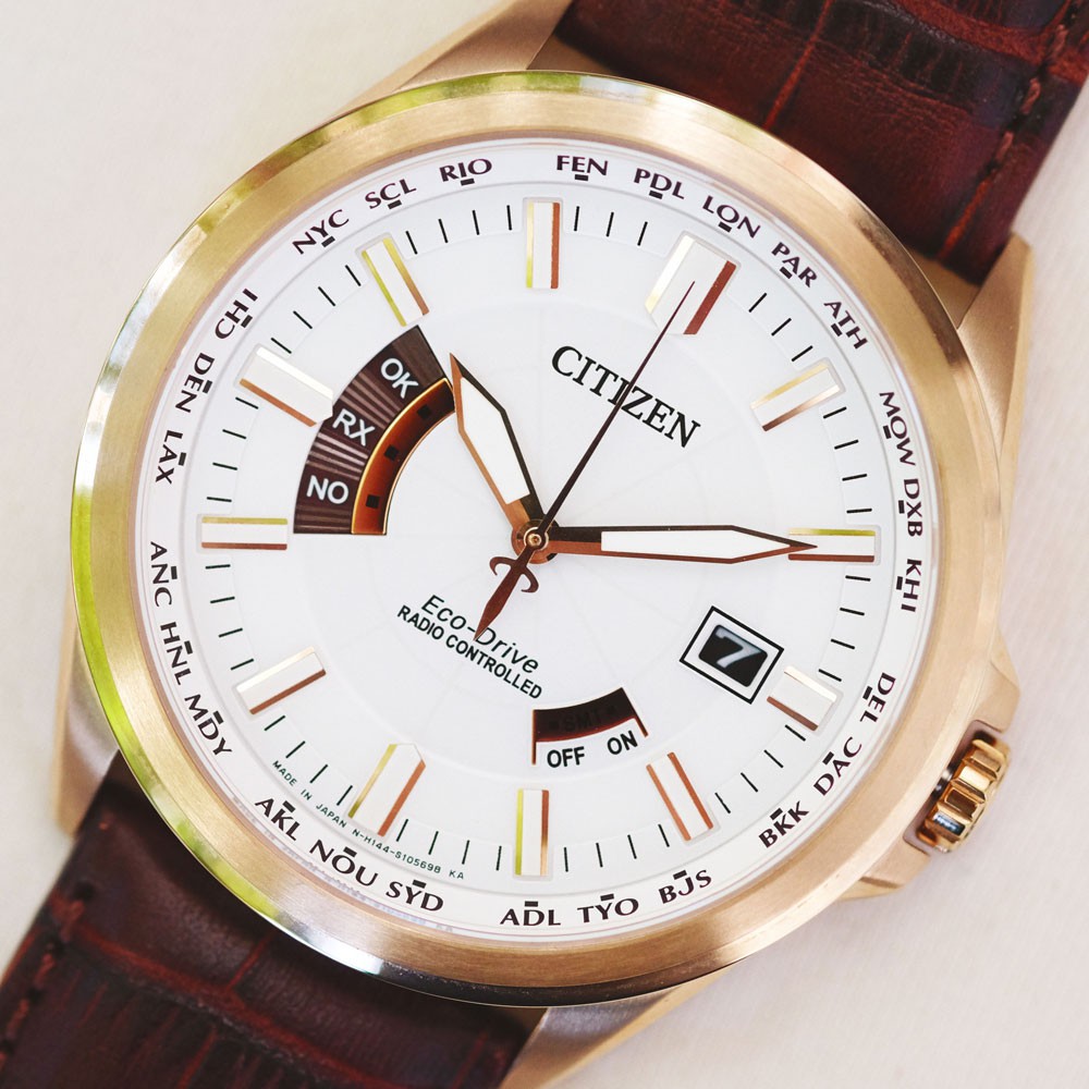Đồng Hồ Nam Citizen Đa Chức Năng Dây Da CB0018-01A - Mặt Trắng (Sapphire)