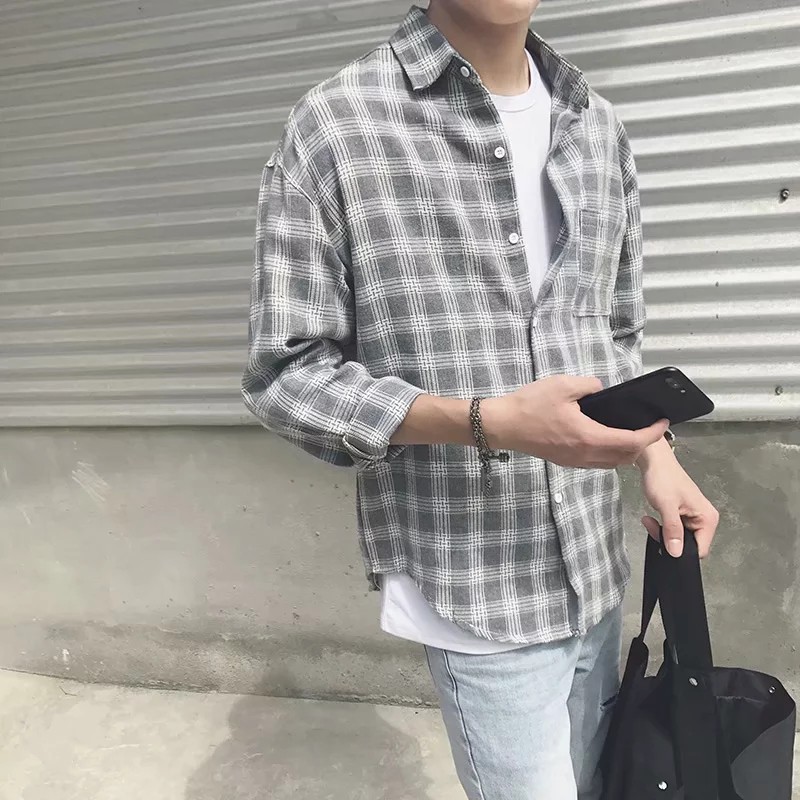 Áo Sơ Mi Nam Dài Tay Sọc Caro 3 Màu (M-3Xl) | BigBuy360 - bigbuy360.vn