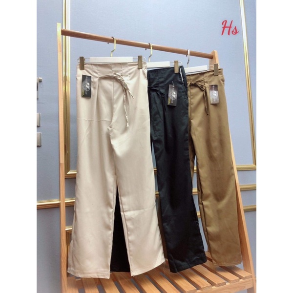 Quần xuông kaki buộc nơ HS6