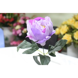 Hoa lụa/ Một bông mẫu đơn gắn cành
