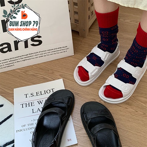 Dép Sandal nữ Hàn Quốc kiểu vân nổi cao cấp chống nước cá tính, Giày nhựa nữ quai ngang phong cách Hàn Quốc