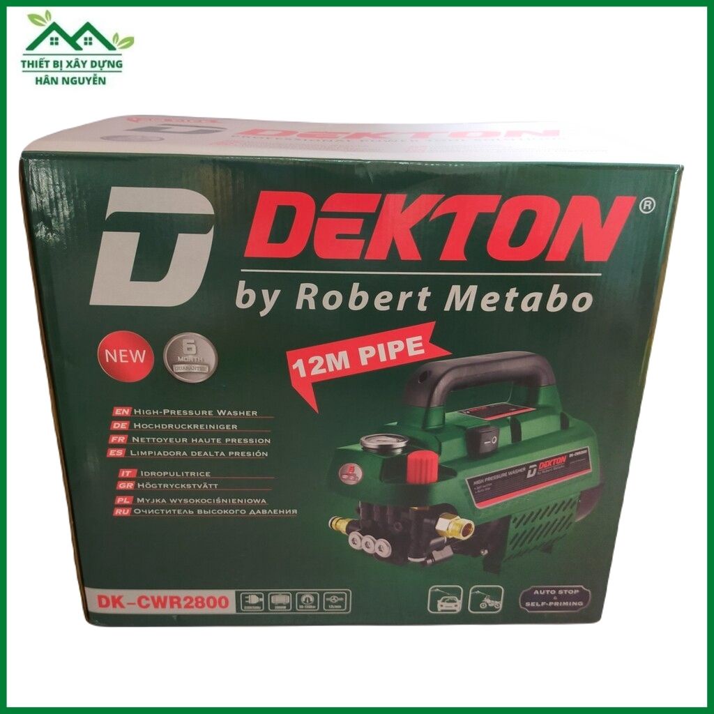 Máy rửa xe có chỉnh áp Dekton DK-CWR2800,công suất 2800W