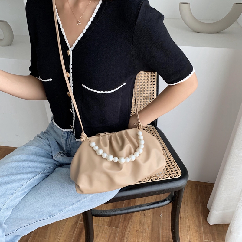 Túi Đeo Chéo JASMIN NOIR Đính Ngọc Trai Giả Thời Trang Nữ Sang Trọng