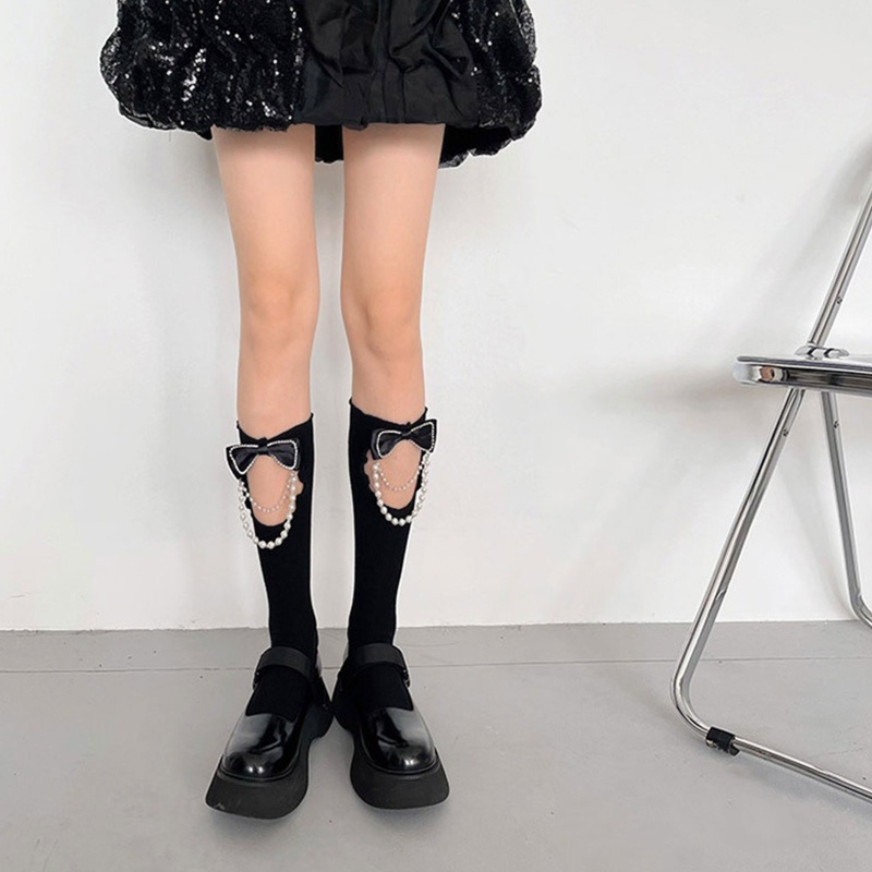 XIXI 1 Đôi Tất Chân Đính Nơ Thời Trang Nữ Tính