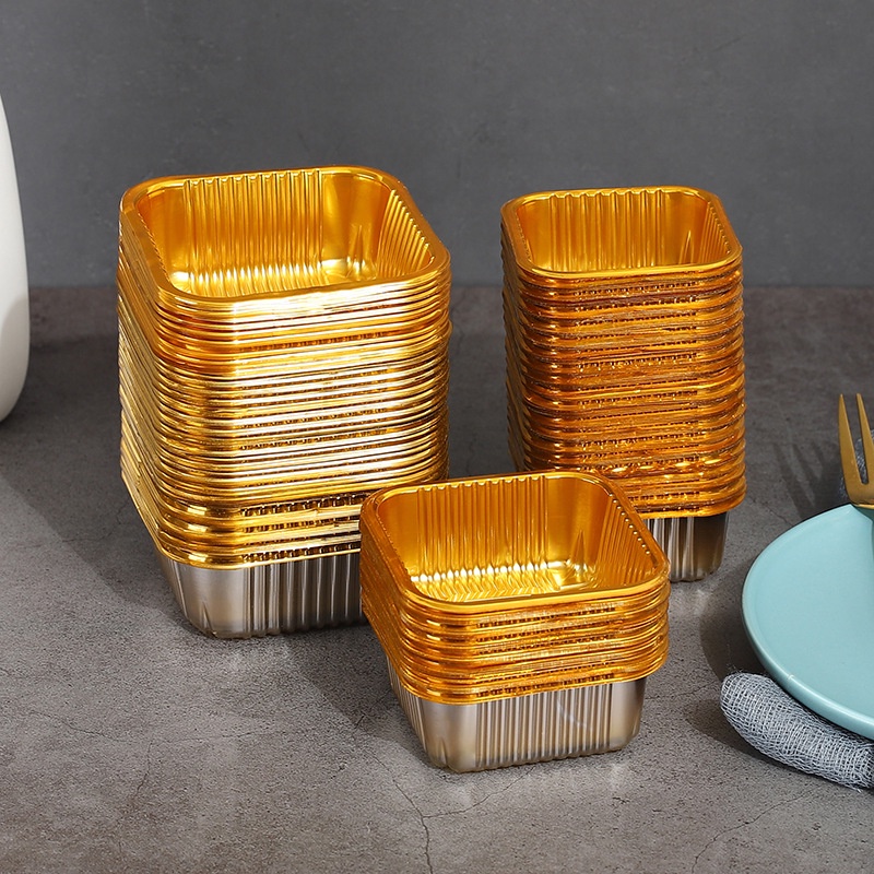 Set 100 Hộp Đựng Bánh Trung Thu / Bánh Trung Thu Hình Vuông Chất Liệu Cấp Thực Phẩm