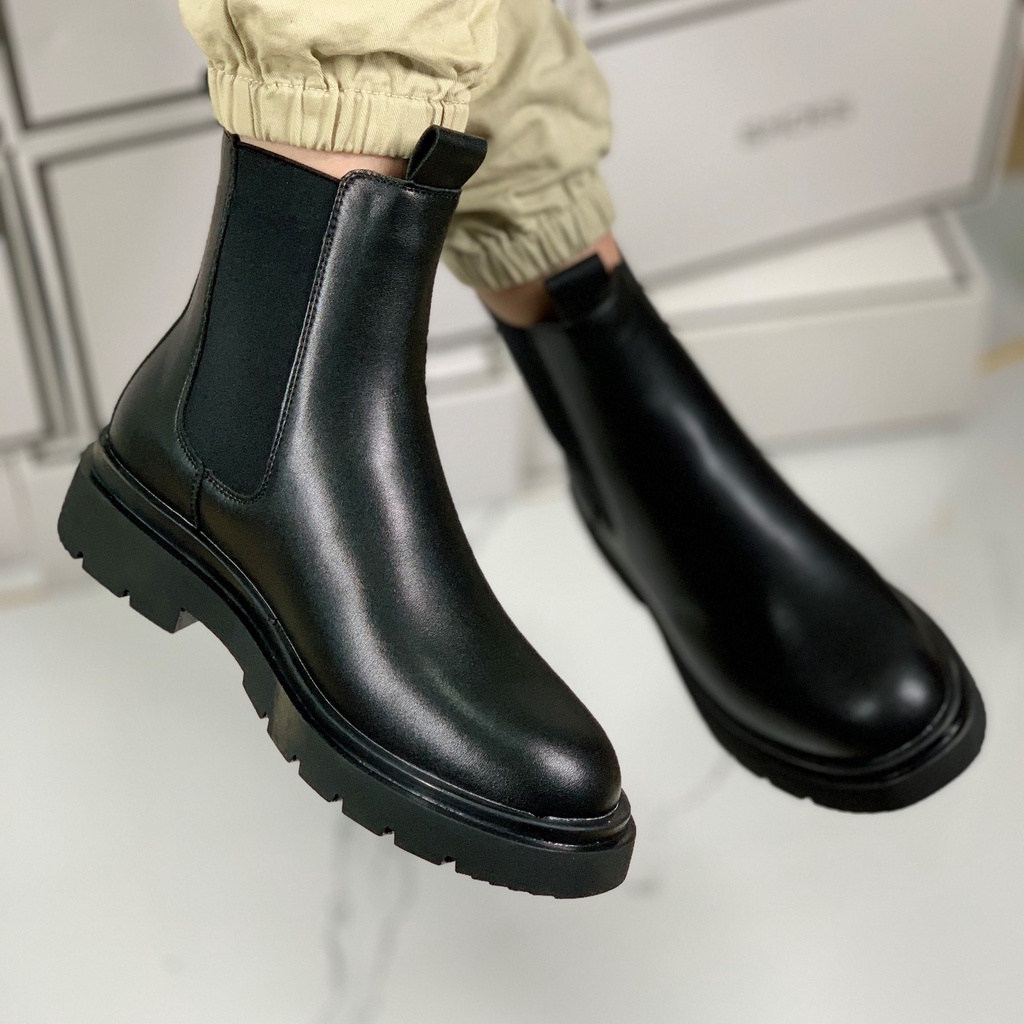 Giày bốt da nam - Chelsea Boots - tăng chiều cao phong cách Ulzzang mã CHEL
