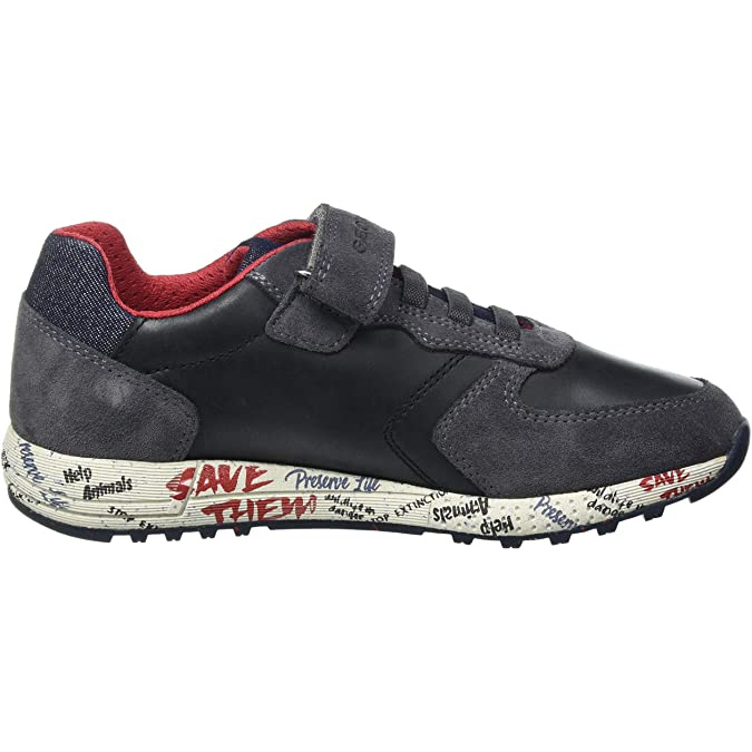 [Mã BMLT200 giảm 200K đơn 699K] Giày Sneaker Trẻ Em Geox J Alben B. C - Waxed Lea+Suede