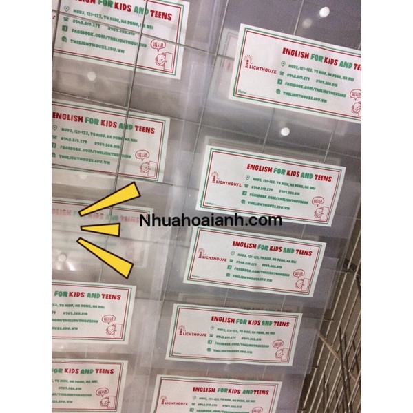 in túi đựng tài liệu theo yêu cầu, túi clearbag in logo, túi khuy bấm in thông tin theo yêu cầu