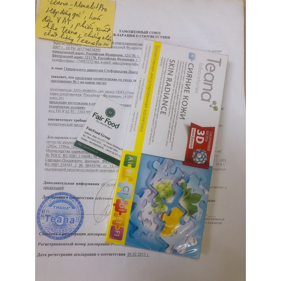 (Mỹ phẩm nga Fairfood )Serum Teana C1 Vitamin C,cải thiện da sỉn màu, da sáng ,trẻ trung và chống lão hóa