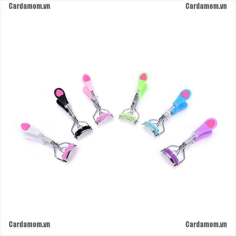 {carda} Pro Handle Eye Curling Eyelash Curler Clip Beauty Makeup Eyelash Tool With Comb{LJ}