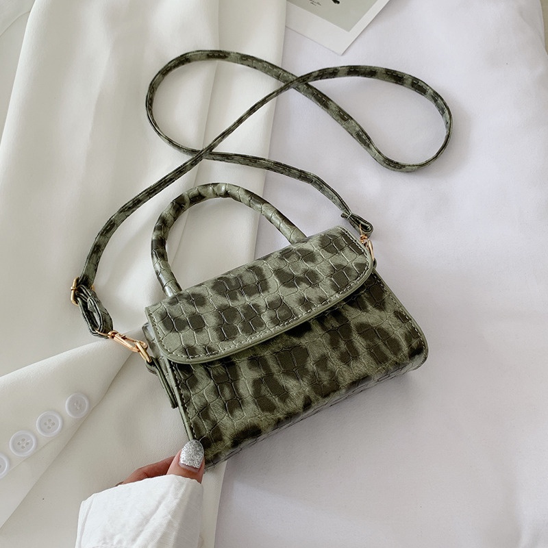 Túi Đeo Chéo Một Bên Vai Dáng Vuông Nhỏ Dập Nổi Họa Tiết Đá Cổ Điển Thời Trang Mùa Hè Hàn Quốc 2020 FF4033