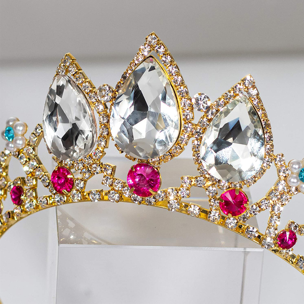 Cài Tóc Hình Vương Miện Đính Ngọc Trai Nhân Tạo Thời Trang