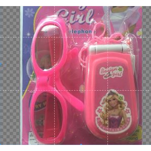 Bộ đồ chơi mắt kính và điện thoại màu hồng sành điệu _ Benign girl