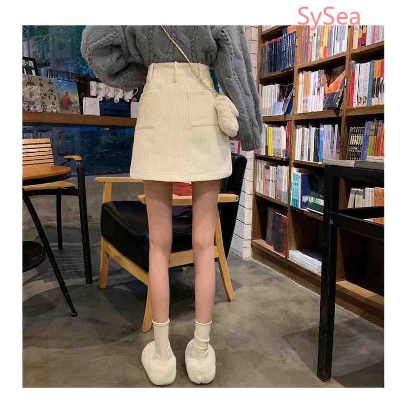 Chân Váy Nhung Kẻ Màu Sắc Thời Trang Mùa Thu Hàn Quốc Dành Cho Nữ