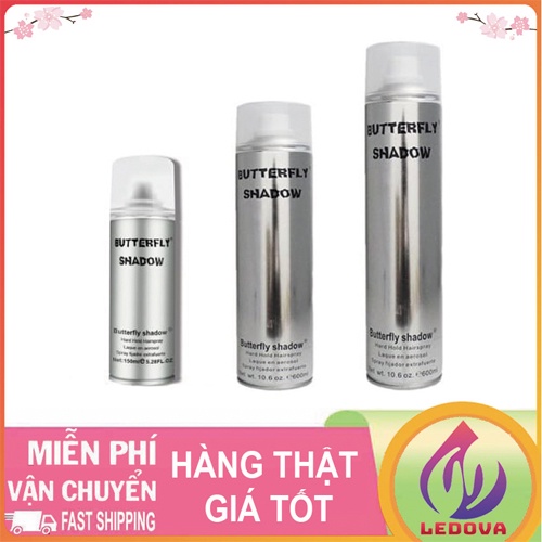 Gôm xịt tóc Butterfly Shadow Chính Hãng 600ml, 320ML,150ML Với Độ Giữ Nếp Cao