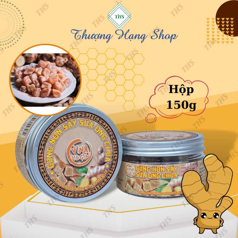 Gừng Non Sấy Sữa ong Chúa Phúc An- Hộp 150g - sản phẩm cao cấp tốt cho sức khoẻ