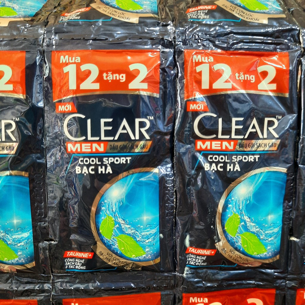 Dầu gội Clear Men dây 12 gói