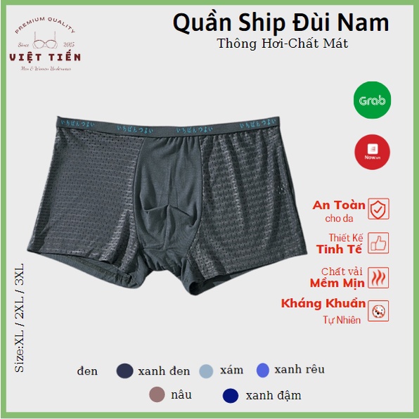 Quần ship đùi nam thông hơi xuất nhật chất liệu cotton co giãn 4 chiều mềm mại thoáng khí Việt Tiến ACC29