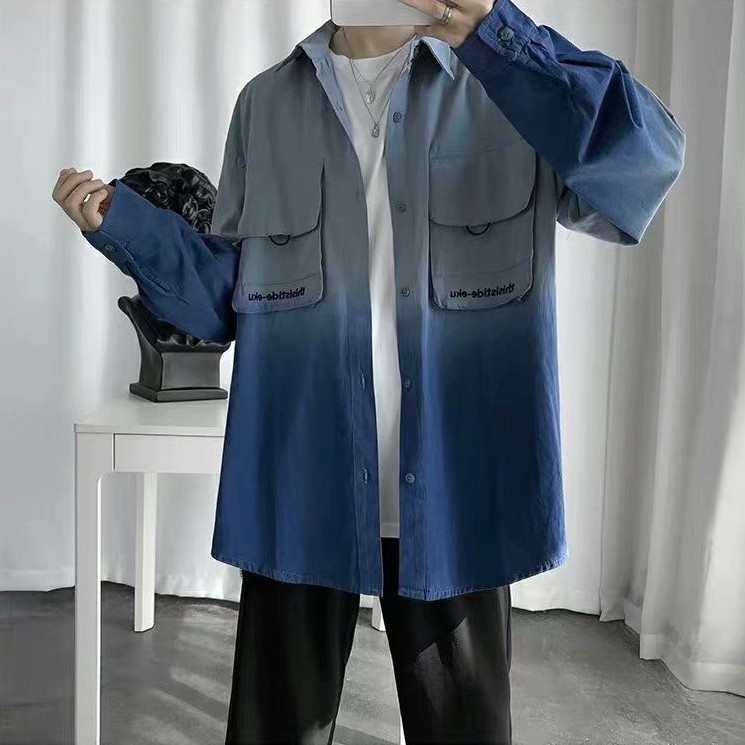 Áo Sơ Mi Dài Tay Với 2 Màu Cá Tính Theo Phong Cách Hàn Quốc / Size M-2XL | BigBuy360 - bigbuy360.vn