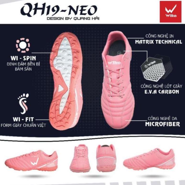 XẢ KHO Giày bóng đá sân cỏ nhân tạo Quang Hải Wika QH19 - NEO By Ngôi sao bóng đá Nguyễn Quang Hải , -vb1 III ..,