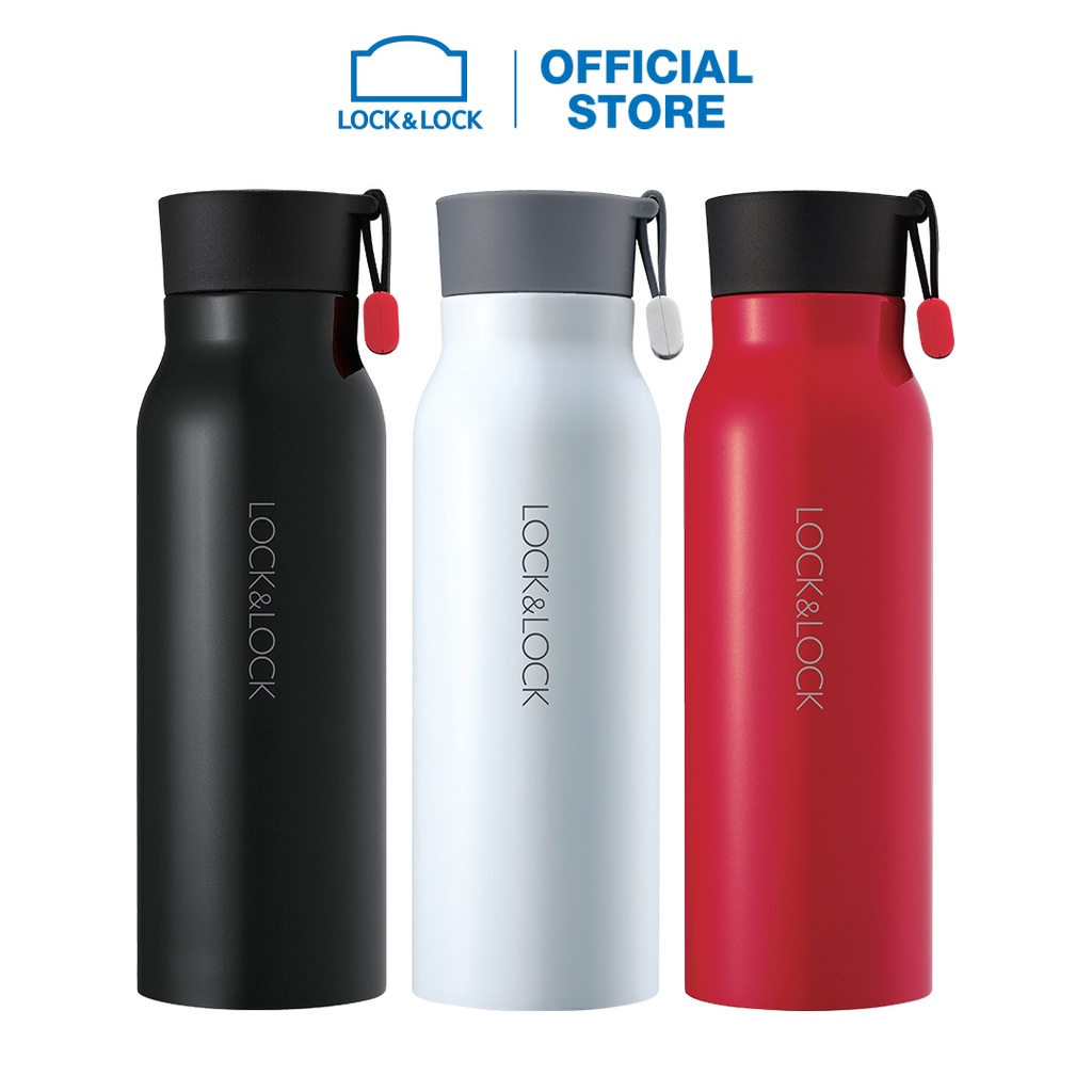 Bình giữ nhiệt Lock&amp;Lock Name Tumbler 500ml - đỏ/trắng/đen - LHC4125