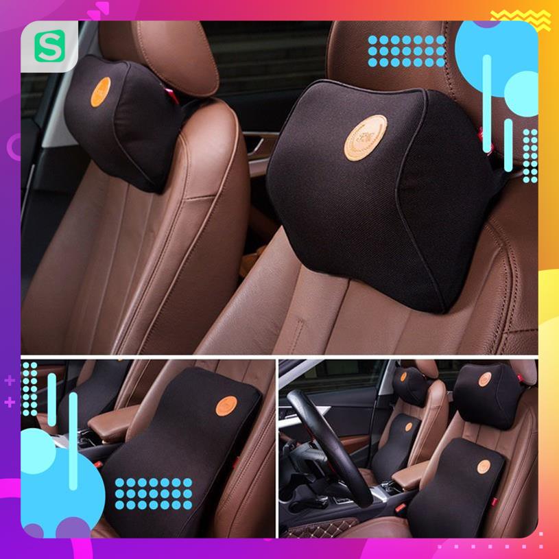 Gối tựa đầu đệm dựa lưng ô tô cao su non chính hãng Fuman MSP65783 MSP89355