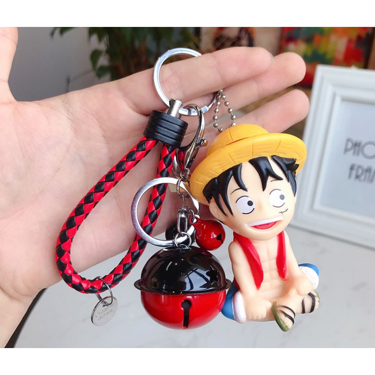 Móc khóa Luffy vua hải tặc kèm dây và chuông lớn siêu HOT